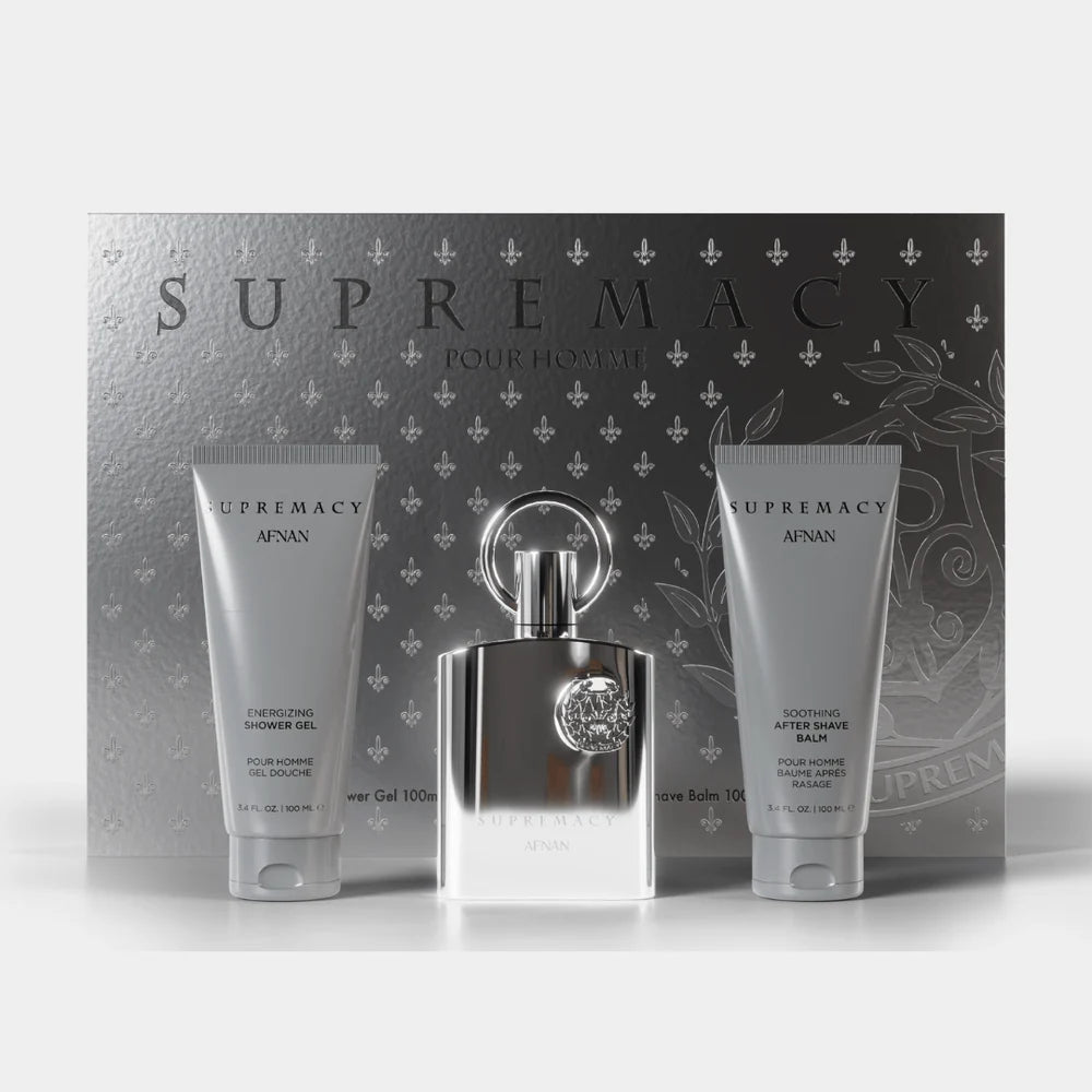 Afnan • Supremacy • Silver • Set • EDP • 100 ml + 100ML Shower gel + 100ml after shave