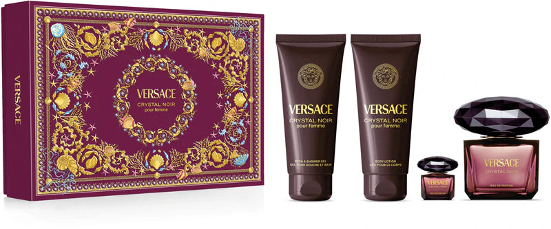 Cofanetto Versace Cristal Noir• Shower gel 100ml• Body Lotion 100ml• EDP 5ml+ profumo 90ml edp
