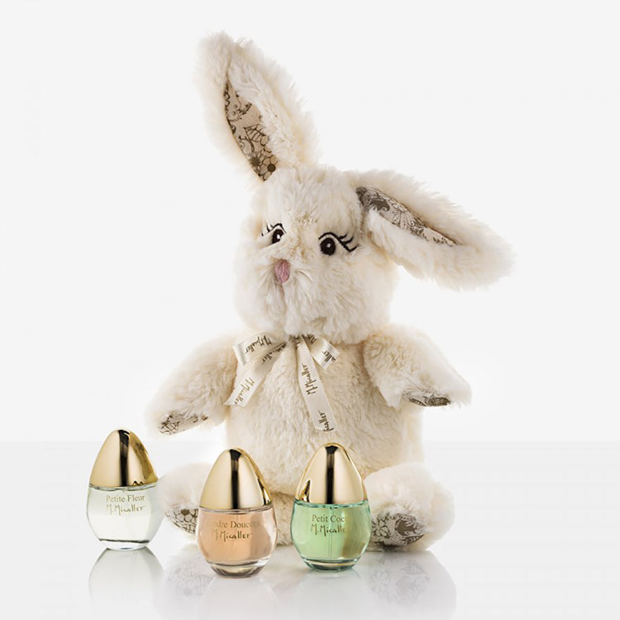 Set M. Micallef • Tendre Douceur+Petit Coeur+Petit Fleur • 3* 30ml + Peluche Rabbit+ Pochette
