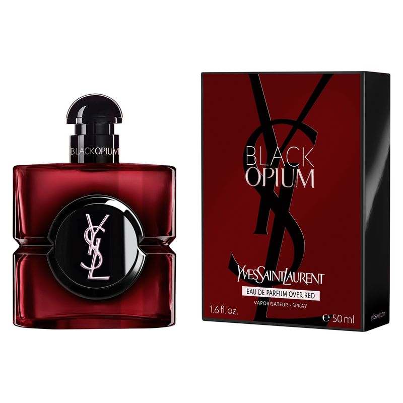 Ysl•  Black Opium•  50ml•  Eau De Parfum• Over Red•  Senza Cellophane