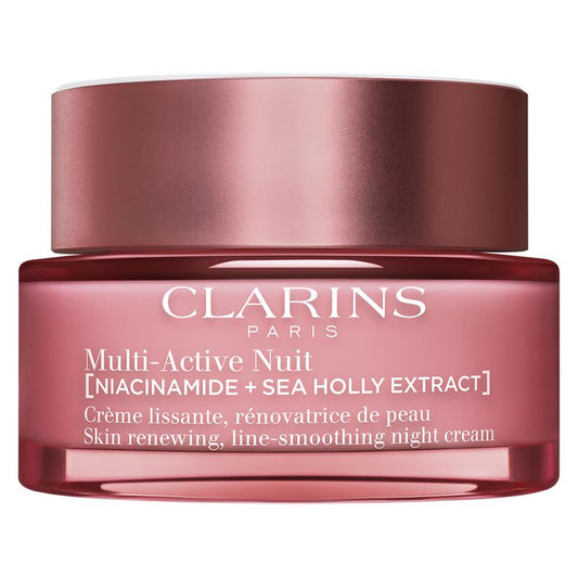 Clarins Paris•  Multi Active Nuit •  Niacinamide + Sea Holly Extract • Creme lissante • 50 ml• Senza Scatola