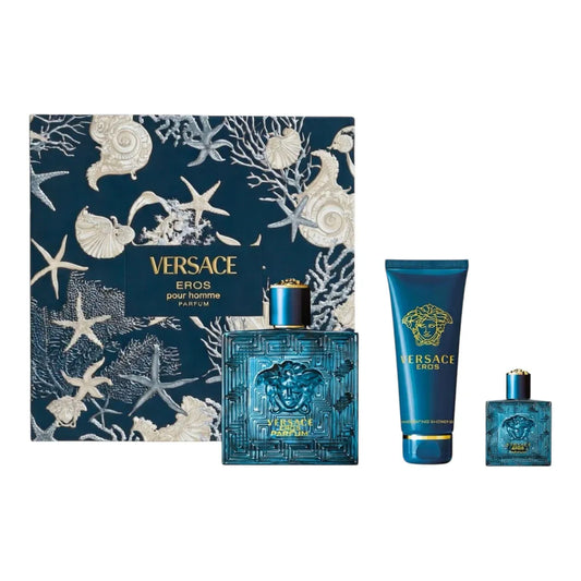 Versace• Cofanetto • Eros • Parfum• 100ml + 5ml+ 150ml Bath Shower Gel