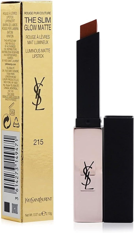 Yves Sain Laurent • The Slim Glow Matte Lipstick• N. 215 • Luminous  Matte • Lipstick • Undisclosed Camel