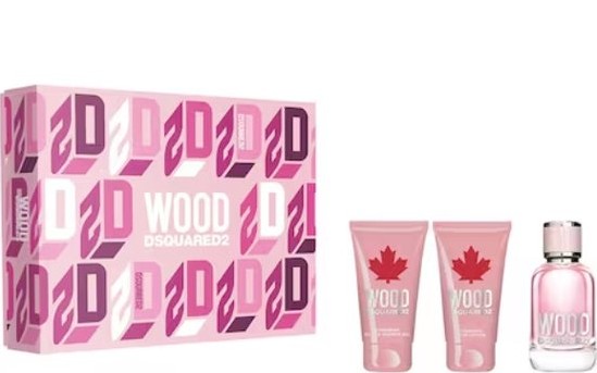 Set DsQuared  Wood Pour Femme • Eau de Toilette 50ml + shower gel 100ml • 50ml lotion cream •  da donna