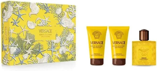 Versace• Cofanetto • Eros Energy • Eau De Parfum • 50ml + 50ml Bath Shower Gel + 50ml After Shave Balm