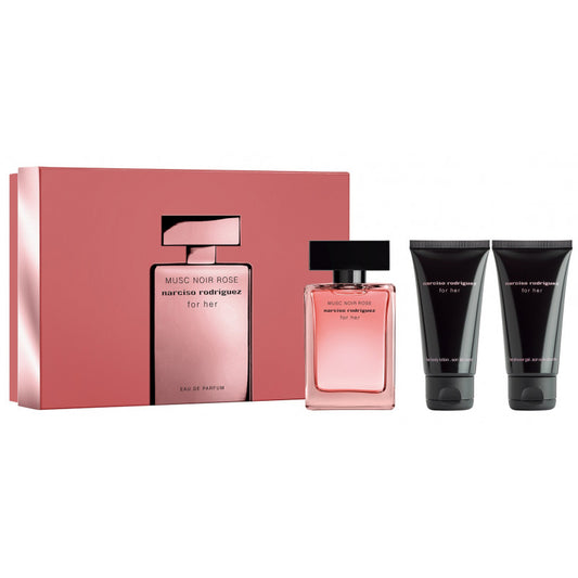 Narciso Rodriguez • Musc Noir Rose • For her • 50ml Eau de Parfum +50ml Body Lotin + 50ml Shower Gel