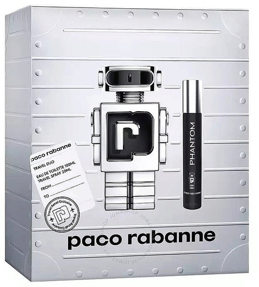 SET • Paco Rabanne • Phantom •  Eau De Toilette 100ml + 20ml Eau de Toilette • da Uomo