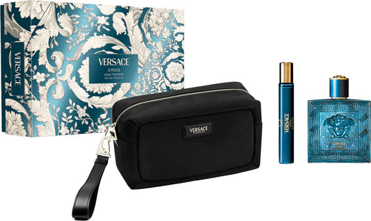 Versace• Cofanetto • Eros  • Eau De Toilette • 100ml + 10ml + Toiletry Bag