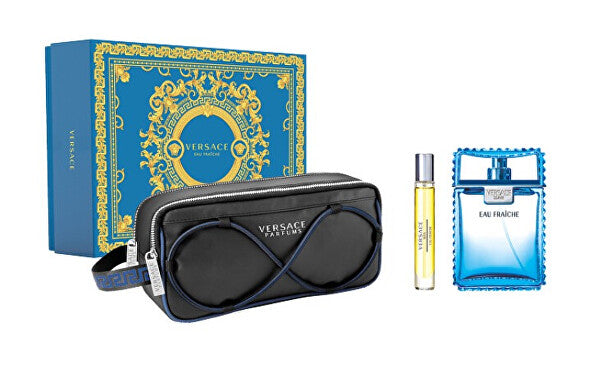 Set Versace • Man Eau Fraiche • 100ml Eau de Toilette+10ml Eau de Toilette+Beauty Case • da uomo