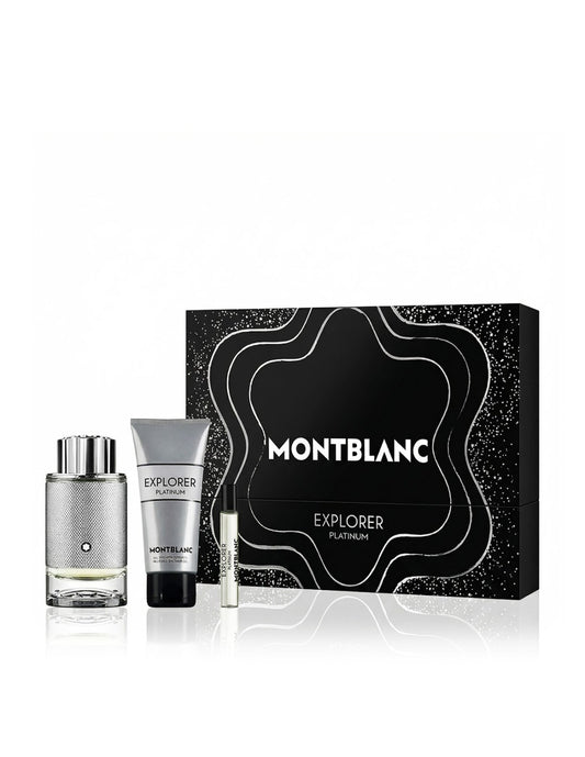 Cofanetto Montblanc• Explorer Platinum 100ml edp• + edp mini 7,5 + Sg for body e hair 100ml