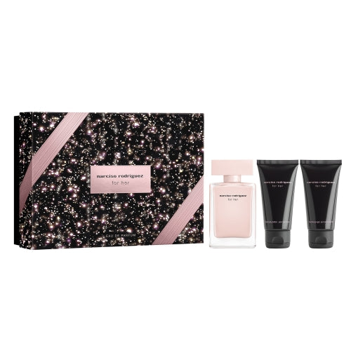 SET Narciso Rodriguez •  For Her • Eau de Parfum •  da donna • 50ml + Body Lotion 50 ml + Shower Gel 50 ml