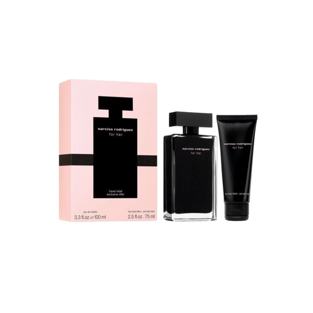 Narciso Rodriguez •  For her • 100ml eau de toilette + 75ml body lotion