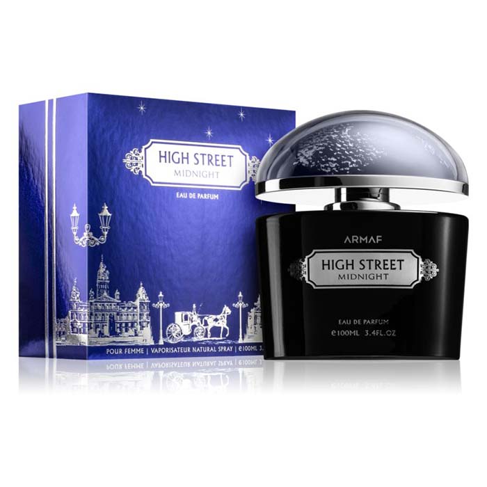 L’eau de parfum da donna Armaf High Street Midnight è l’espressione dell’ottimismo e della sensazione di assoluta felicità, profumo floreale profumo fruttato la scelta ideale per le donne dal pensiero libero profumo adatto all’uso quotidiano.