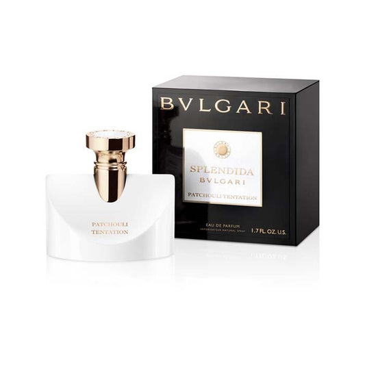 Bvlgari Splendida Patchouli Tentation • Eau de Parfum • 100 ml da donna Concediti un profumo che ti farà essere al centro dell’attenzione di ogni compagnia. L’eau de parfum da donna Bvlgari Splendida Patchouli Tentation incarna il lusso e l'esclusività. Anche le donne più esigenti apprezzeranno la sua ingegnosa composizione profumata.