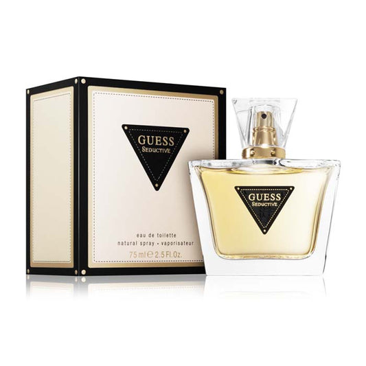 L’eau de toilette da donna Guess Seductive ti darà la sicurezza di cui hai bisogno per avere sempre la meglio.  Le sue note floreali e fruttate sottolineano perfettamente la tua femminilità e fanno risaltare il tuo inconfondibile fascino grazie al quale nessuno potrà resisterti.