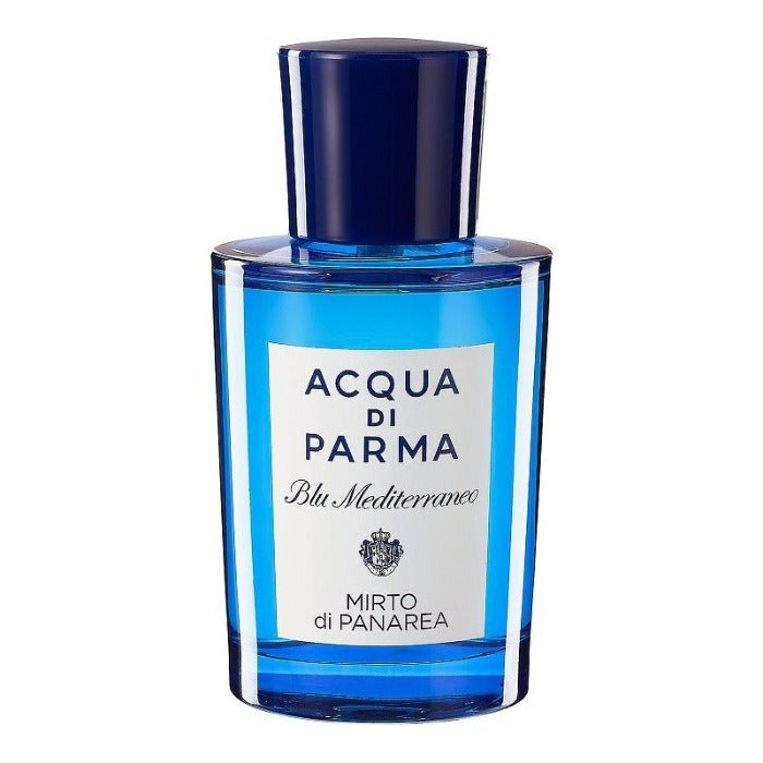 Acqua di Parma Blu Mediterraneo Mirto di Panarea unisex senza scatola Un profumo che ci inebria con l'aroma del mirto e del basilico mescolato alle rinfrescanti note di bergamotto e limone. Fragranza che ricorda la brezza marina, dedicata all'antica e suggestiva isola di Panarea.